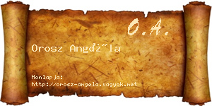 Orosz Angéla névjegykártya