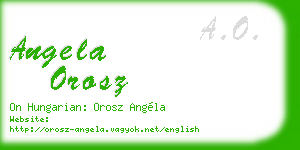 angela orosz business card